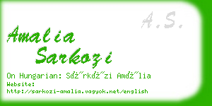 amalia sarkozi business card